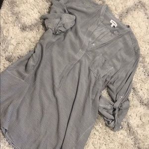 DKNY Striped Shirt Dress XL